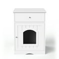 thumbnail image 4 of Smuxee Cat Washroom Litter Box Cover, Nightstand Pet House with Drawer, White, 4 of 9