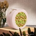 thumbnail image 6 of Naloa Tropical Summer Fruit Round Jewelry Box, Travel Jewelry Organizer, 3.9 x 3.9 x 2in Jewelry Storage Box for Women-Pink, 6 of 7
