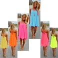 thumbnail image 2 of Summer Sexy Women Beach Chiffon Sleeveless Party Dress Casual Mini SunDress, 2 of 18