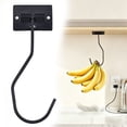 thumbnail image 2 of Foldable Under Cabinet Banana Hook, Removable Magnetic Adhesive Banana Hooks Holder, Stainless Steel Banana Hanger With Screws, Space-Saving Counter Banana Hook For Kitchen, 1Pc(Black,6.5x2.3"), 2 of 9