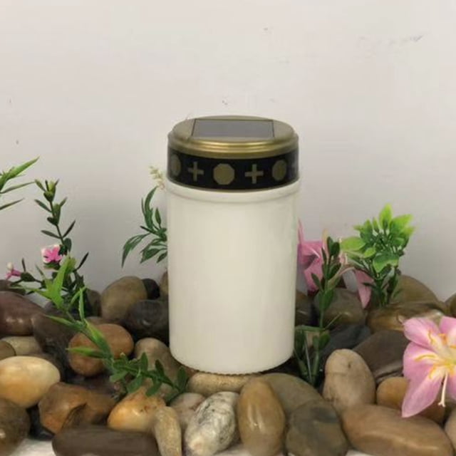 Lámpara de inducción solar para tumbas, luz LED impermeable para exteriores, luz de vela para tumbas sacrificiales