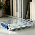 thumbnail image 5 of BIZHua Stackable Plastic Storage Tub, Latching Secure Lid, Clear Visible Body, Linens Craft Organizing, 5 of 9