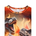 thumbnail image 6 of HWJAD Boys Cool Summer Outfits Set for Toddler Kids Short Sleeve Tee and Shorts 2 Pieces Little Boys Dinosaur Clothes, 6 of 12