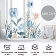 thumbnail image 2 of Extra Long Shower Curtain 72x84 inch Length, Aesthetic Blue Blush Flowers Shower Curtain Sets with Hooks for Bathroom,Water Resistant Polyester Fabric, 2 of 4