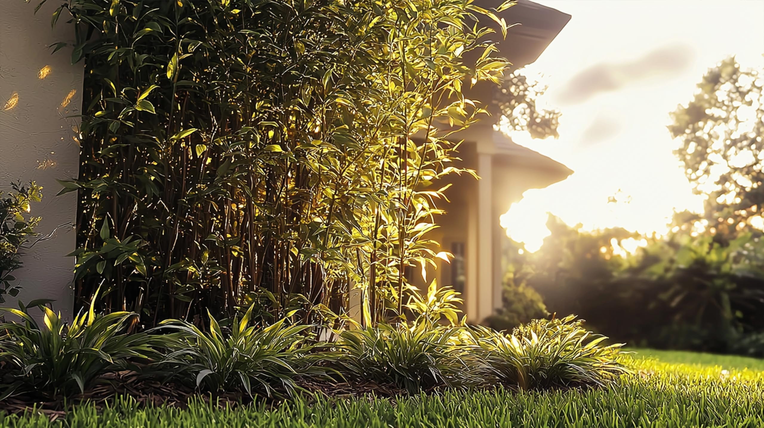 Golden Goddess Hedge Bamboo Plant - 1 Live Plant - Bambusa Multiplex - 6 Inch Pot - Non-invasive Clumping