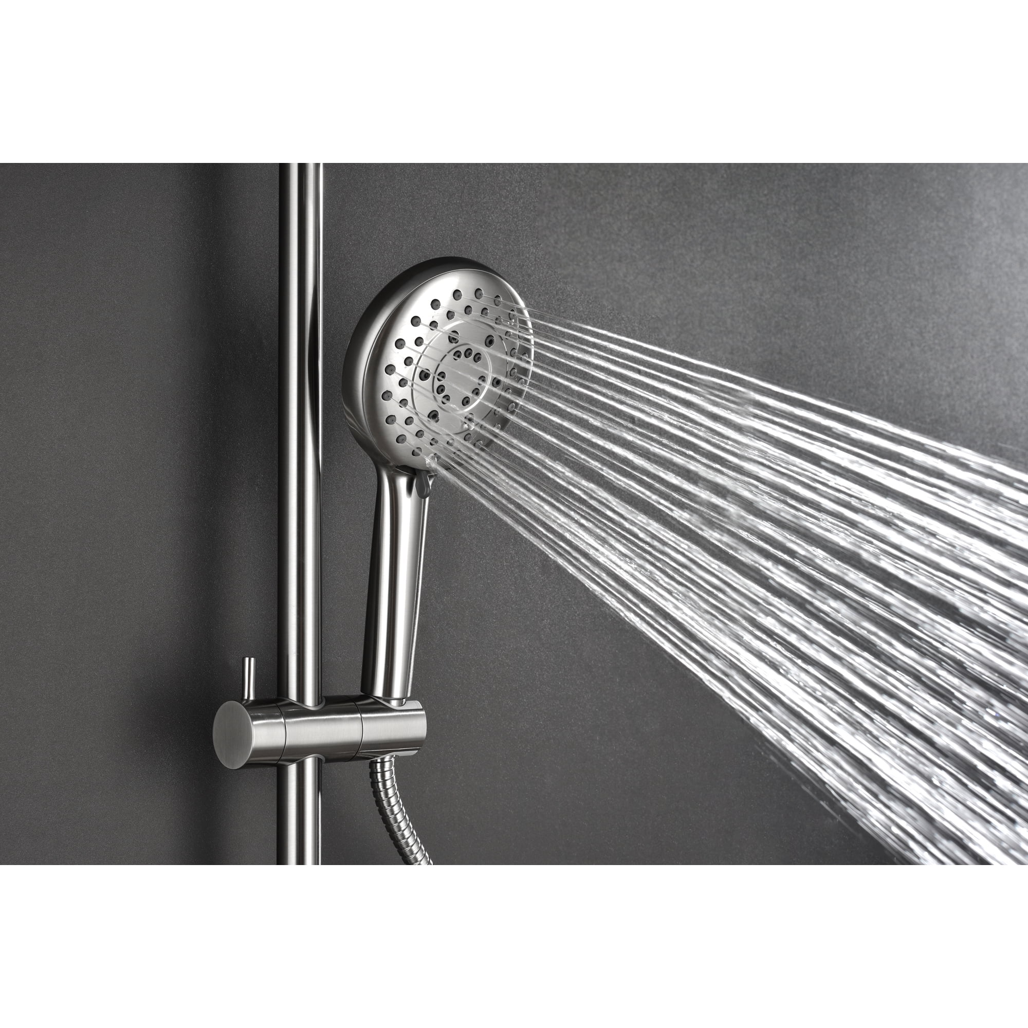 Shower System, With 10" Rain Shower head, 4-Function Handheld Shower Head, Adjustable Slide Bar And Soap Dish