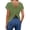 19# Army Green, variant on Women's Twist Backless Short Sleeve T Shirts Tops Round Neck Curved Hem Casual Workout Tee T-Shirts Black S