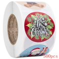 thumbnail image 1 of 50-500 Uds pegatinas de dibujos animados Feliz Navidad pegatinas redondas para niños etiquetas de decoración de regalo Scrapbooking adhesivo de papelería, 1 of 4