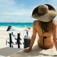 thumbnail image 6 of Flip Flop with Dots Reusable Grocery Bags with Handle Side Pocket Waterproof Shopping Portable Tote, 6 of 8