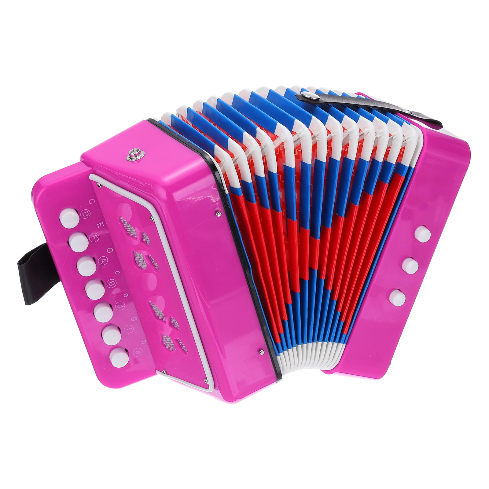 SofiaMari Mini Traveler Accordion, 22 Keys, 8 Bass Buttons, Red