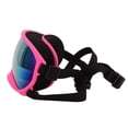 thumbnail image 4 of Gafas de sol para perros a prueba de viento, a prueba de rayos UV, de policarbonato y TPU con correa ajustable, gafas para mascotas para esquiar al aire libre, marco rosa, lente roja, 4 of 15