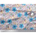 thumbnail image 2 of Soimoi Polyester Crepe Fabric Floral & Leaves Tropical Print Fabric by Yard 42 Inch Wide, 2 of 2
