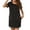 Black, variant on Odeerbi Pajamas for Women Nightgowns Short Sleepshirts Soft 2025 Fashion Dress Erogenous Short Sleeve Warm Home Solid Color Pocket Black