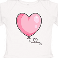 thumbnail image 4 of Inktastic Pink Balloon Heart Boys or Girls Long Sleeve Baby Bodysuit, 4 of 5