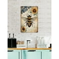 thumbnail image 4 of Retro Bee Aluminum Sign 8x12 Inches - Honeybee Rustic Wall Plaque, Apiary Decor, Cottagecore Farmhouse Accent, Vintage Beekeeper Gift, 4 of 8