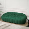 thumbnail image 5 of Sodrens 98.43" Bubble Couch,Modern Upholstered Mesh Fabric Lazy Floor Sofa,3D Honeycomb Shape Bubble Sofa Curved Couch for Living Room,Office,Apartment,No-Assembly(Green,3-Seater), 5 of 12