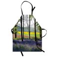 thumbnail image 1 of Woodland Apron Bluebells in Wepham Woods Wildflower Spring Rural Environment Photo Print, Unisex Kitchen Bib Apron with Adjustable Neck for Cooking Baking Gardening, Purple Yellow Green, by Ambesonne, 1 of 3
