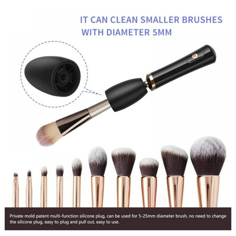 Makeup Brush Cleaner Dryer,Super-Fast Electric Brush Cleaner Machine  Automatic Brush Cleaner Spinner Makeup Brush Tools，Wash and Dry in Seconds  
