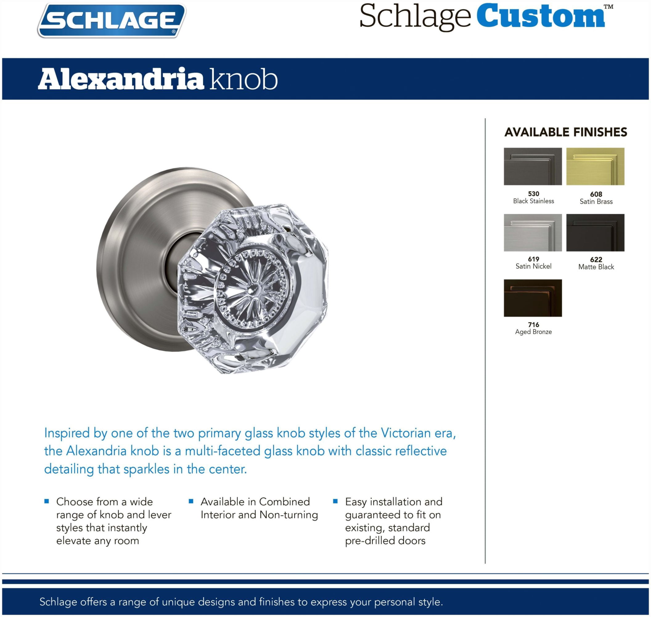 Schlage FC172 ALEXANDRIA 622 C