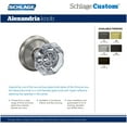 thumbnail image 5 of SCHLAGE FC172ALX622ALD Alexandria Knob Alden Rose Non Turning D, 5 of 7