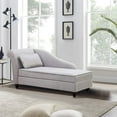 thumbnail image 4 of Andeworld Chaise Lounge with Storage,Indoor Lounge Sofa for Living Room,Bedroom(Left Arm,Grey), 4 of 7