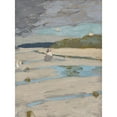thumbnail image 2 of Édouard Vuillard 14x18 Gold Ornate Wood Frame and Double Matted Museum Art Print Titled - The Beach at Saint-Jacut (1909), 2 of 4