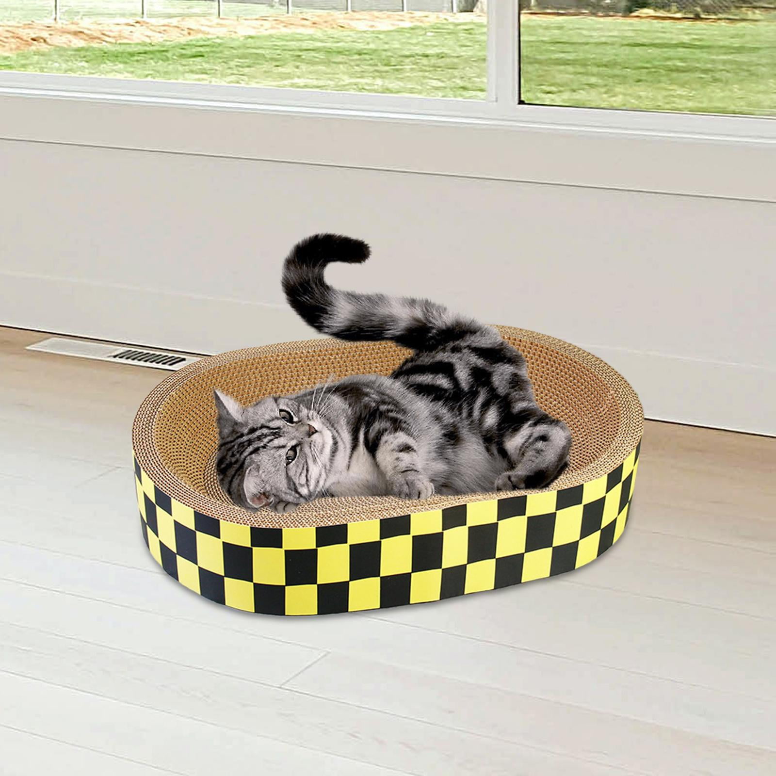Cat Scratcher Bed Furniture Protection Cat Scratch Pad Nest Lounge Cat Beds Oval S