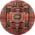 thumbnail image 1 of Ahgly Company Machine Washable Indoor Round Traditional Rust Pink Area Rugs, 4' Round, 1 of 7