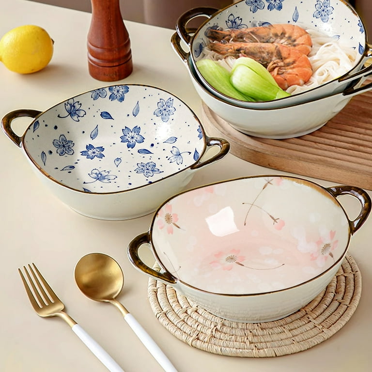 MYVIT Ceramic Serving Bowl Set, 700ML Stoneware Decorative Pasta