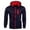 Navy, variant on HAiming Mens Sport Hooded Jacket Long Sleeve Drawstring Zip up Coats Winter Plus Size Causal Warm Outwear with Pocket