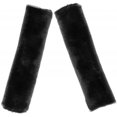 thumbnail image 1 of Abertura para cinturón de seguridad de suave piel de oveja. Cojín de cinturón de seguridad extraíble y práctico de piel de oveja sintética, con cómoda protección para los hombros (negro)., 1 of 5