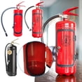 thumbnail image 2 of Extintor de incendios de metal negro, mueble para vinos C, color negro, 2 of 7