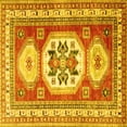 thumbnail image 1 of Ahgly Company Indoor Square Geometric Yellow Traditional Area Rugs, 7' Square, 1 of 4