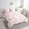 thumbnail image 3 of Manfei Cherry Blossom 7-Piece Twin Bedding Sets,Japanese Flower Bedding Comforter Set,Pink White Breathable Sheet Sets,Breathable Floral Bedroom Decorative,Reversible, 3 of 7