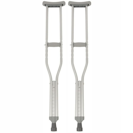 PCP Push-Button Crutches, Chrome, Adult Regular Size