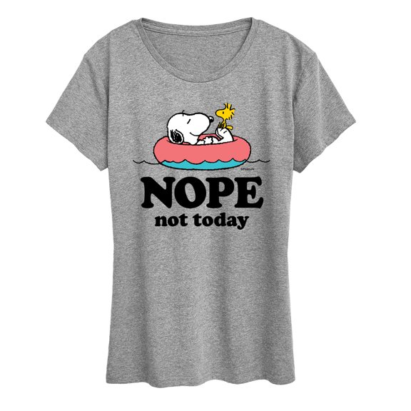 Peanuts - Pool Nope Not Today - Women's Short Sleeve Graphic T-Shirt