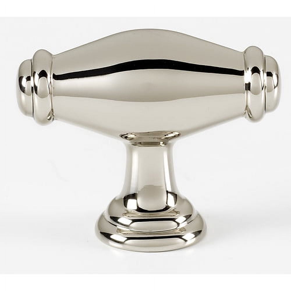 Alno A626-AEM Charlies 1-3/4" Solid Brass "T" Bar Football Cabinet Knob / Drawer Knob -