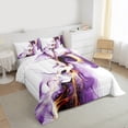 thumbnail image 3 of Homewish Geometric Stripes Bedding Comforter Set 2pcs for Female Men Adults,Abstract Gradient Ombre Marble Twin Comforter Sets Microfiber,Vintage Aesthetic Breathable Bedding Set, 3 of 8