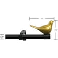thumbnail image 5 of 3/4" Diameter Farmhouse Single Window Treatment Curtain Rod, Gold Bird Finials (28"-48", Black Rod), 5 of 10