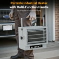thumbnail image 6 of Flamemore 7500W Electric Garage Heater with Remote & Timer, Digital Display, Thermostat, Ceiling Mount Space Heater for Workshop, Gray, 6 of 11