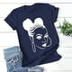 thumbnail image 3 of Tops de Manga Corta de las Mujeres, Cuello Redondo Impreso, Camiseta de Manga Corta para las Mujeres, 3 of 3