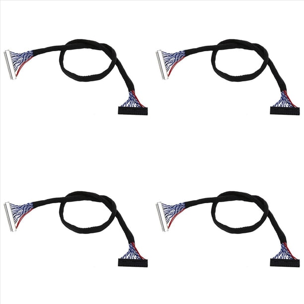 4X Fix 30P S8 de 30 Pines una 30 Pines 2 Canales de 8 Bits Cable de LVDS para Pantalla LCD