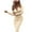 Beige, variant on LYXSSBYX Womens Dresses Clearance under 10.00 Women's Solid Slim Long Sleeve Deep V Neck Pleated Long Bag Hip Hedging Dress