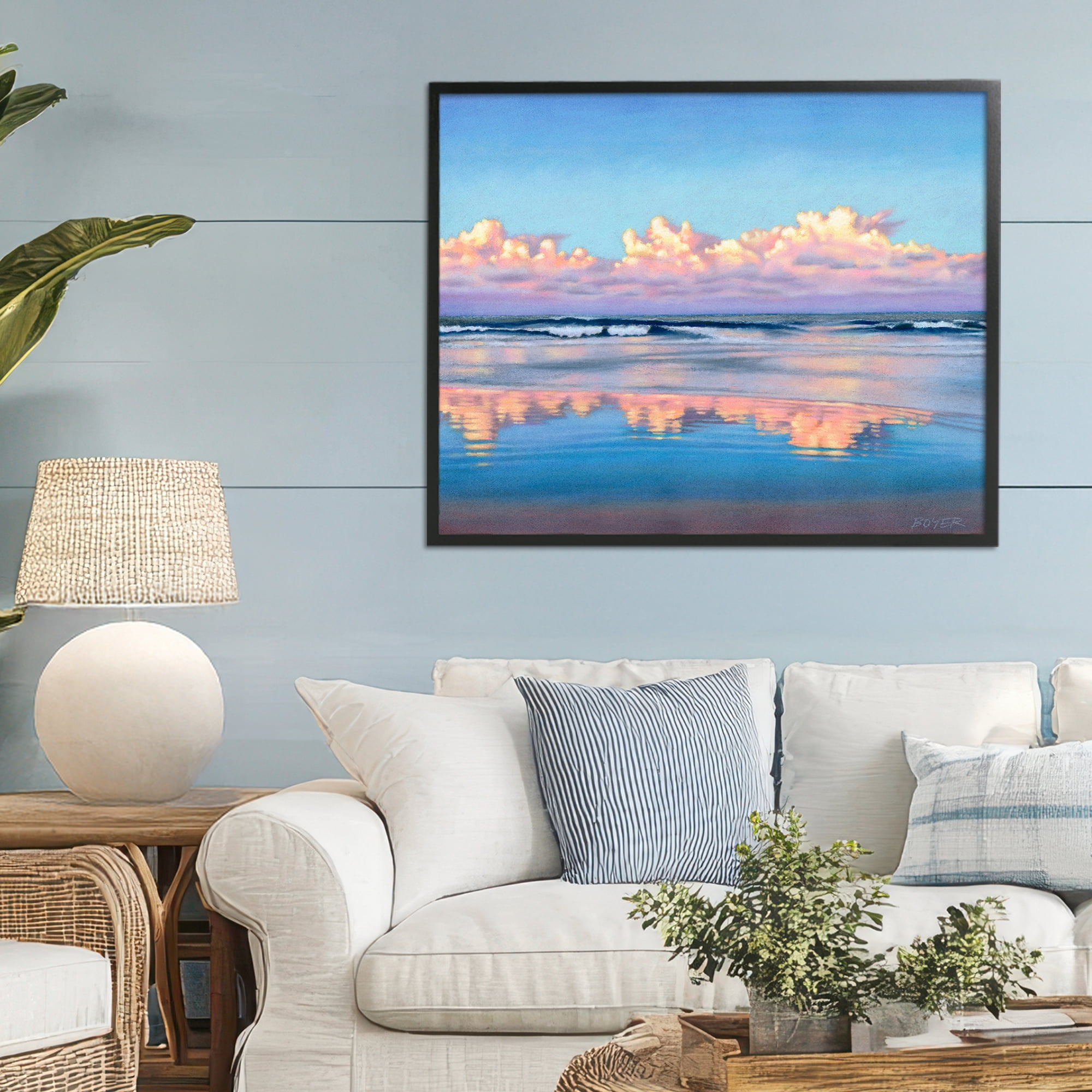 Stupell Industries Cloud Illusions Reflection Black Framed Giclee Art, design by Susy Boyer