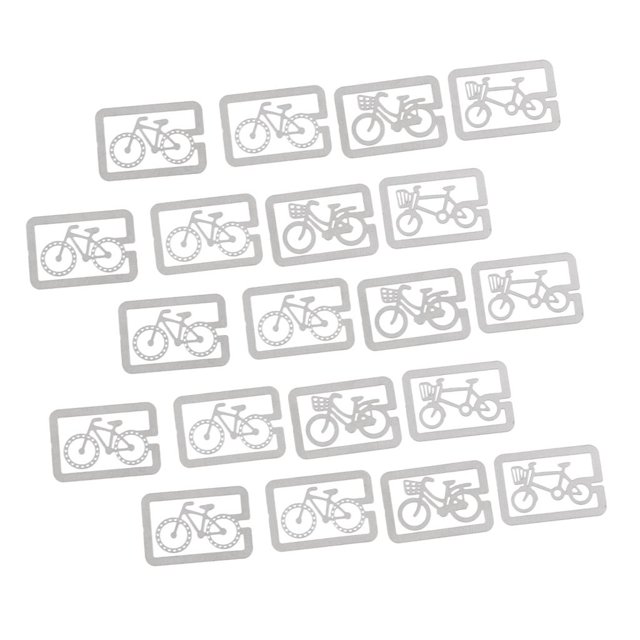 Marcadores de Metal Shamjiam 20x Plateado para Libros de Papelería Bicicleta