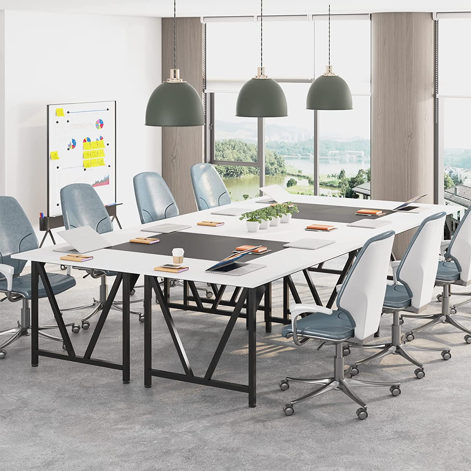Buy Tribesigns Conference Table, 6FT Modern Meeting Table, Rectangular Training Seminar Table