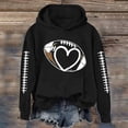 thumbnail image 2 of Bovemsi Sweatshirt for Women Heart Football Graphic Hoodies Fall Long Sleeve Pullover Tops Mom Camo Hoodie, 2 of 3