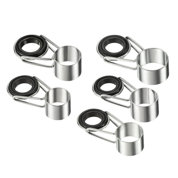 12-14.2mm Tube Dia Iron Fishing Rod Guide Repair Kit Set Line Ring, 30 Pack