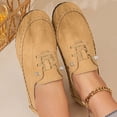 thumbnail image 6 of Women’s Leather Oxford Shoes Trendy Casual Loafers with Arch Support – Lightweight Non-Slip Casual Work Shoes Yellow 9.5(43), 6 of 9