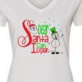 thumbnail image 4 of Inktastic Dear Santa I Can Explain Cute Snowman and Snowflakes Women's V-Neck T-Shirt, 4 of 5